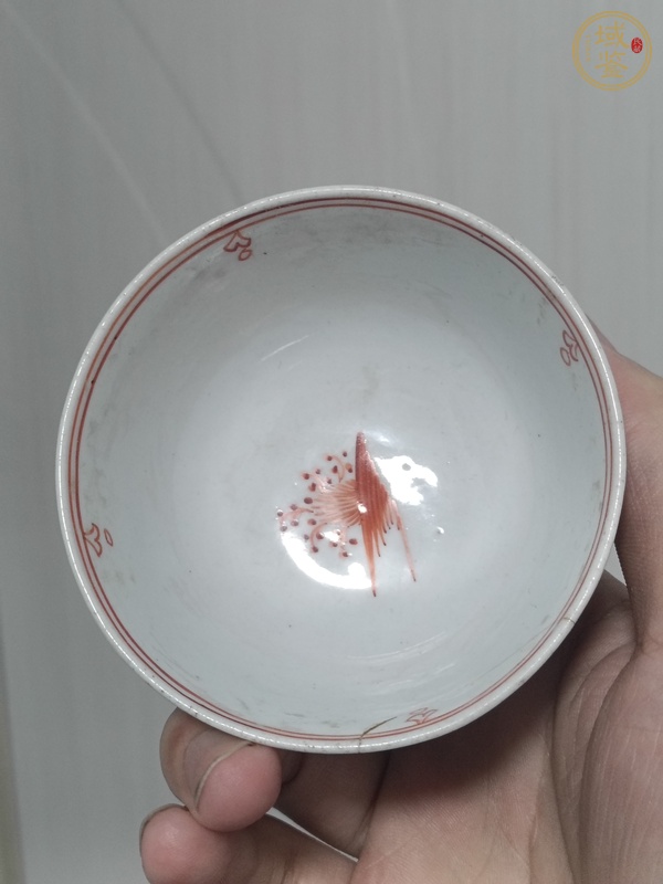 古玩陶瓷廣彩人物故事紋茶碗真品鑒賞圖