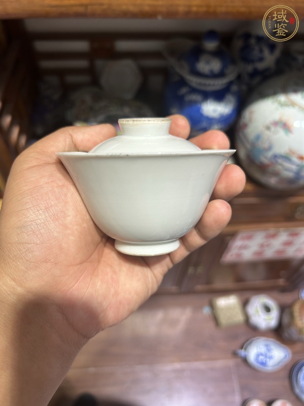 古玩白釉蓋碗真品鑒賞圖
