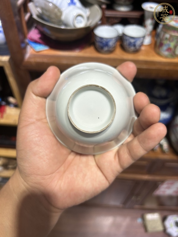 古玩陶瓷白釉蓋碗真品鑒賞圖