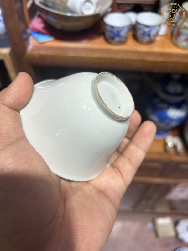 古玩陶瓷白釉蓋碗真品鑒賞圖