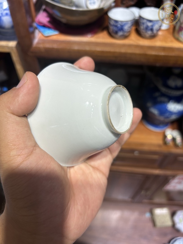 古玩陶瓷白釉蓋碗真品鑒賞圖