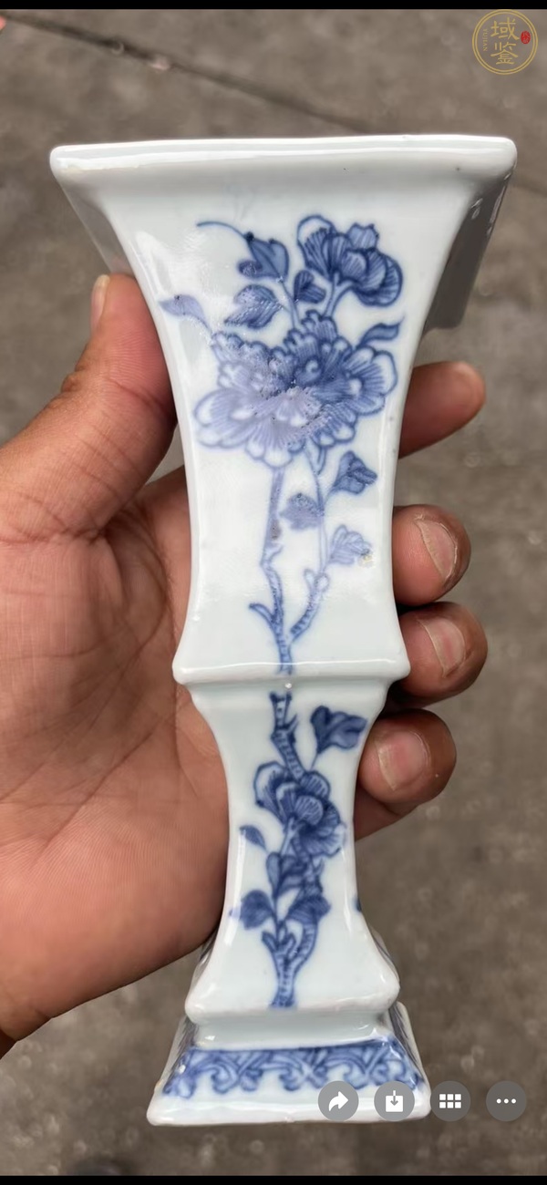 古玩陶瓷青花花觚真品鑒賞圖