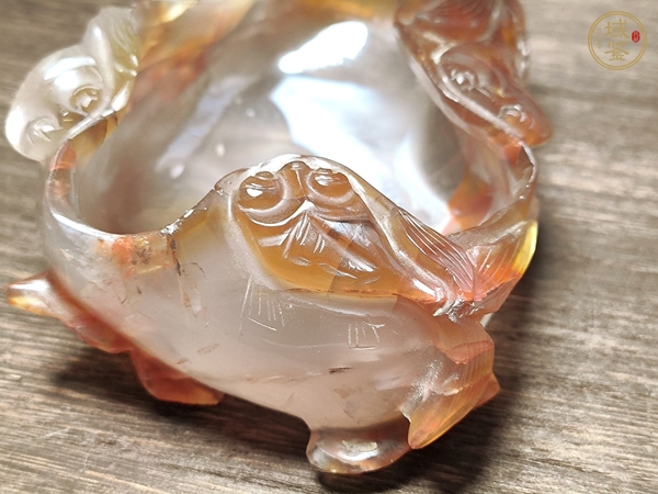 古玩雜項清 瑪瑙洗子真品鑒賞圖