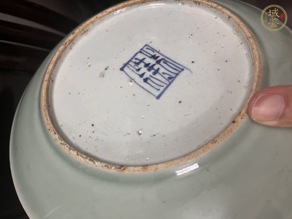 古玩陶瓷豆青釉盤真品鑒賞圖