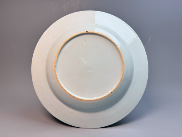 古玩陶瓷清雍正·粉彩花果紋開窗萊菔紋折沿盤拍賣，當(dāng)前價格912元