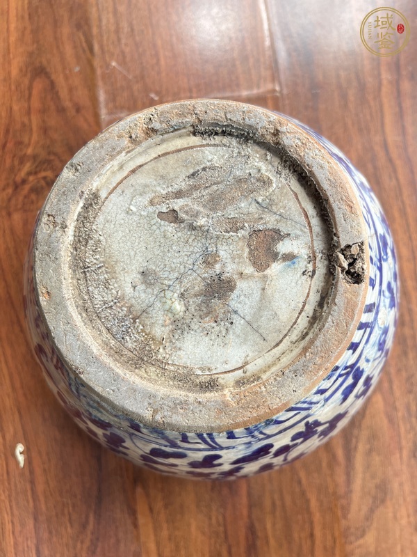 古玩陶瓷青花案缸，平臺不允許估價真品鑒賞圖