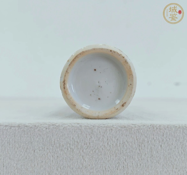 古玩陶瓷花卉紋青花束腰花觚真品鑒賞圖
