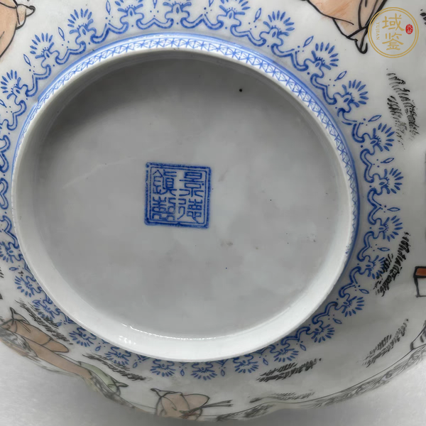 古玩陶瓷粉彩仕女薄胎碗一組真品鑒賞圖