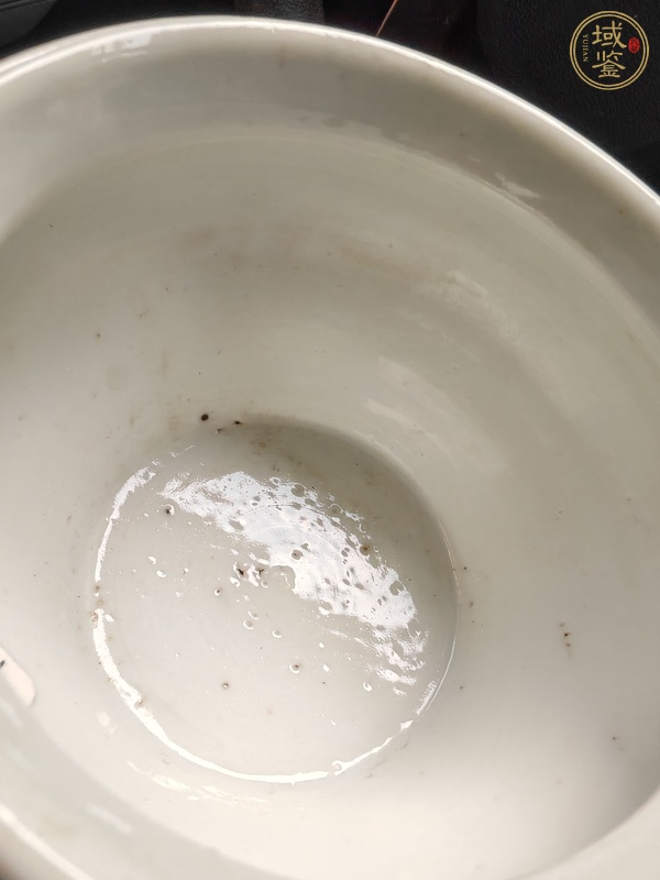 古玩陶瓷青花荷塘花卉紋水缸真品鑒賞圖