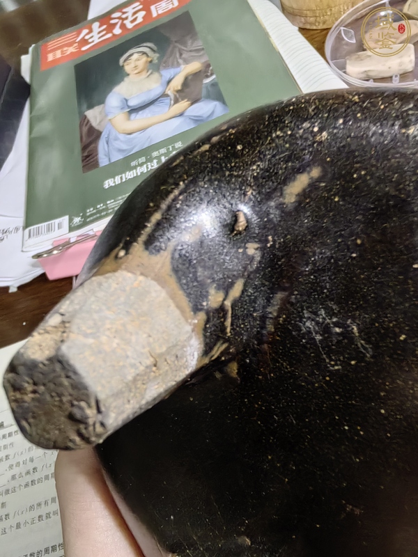 古玩贛州窯黑釉鬲式爐真品鑒賞圖