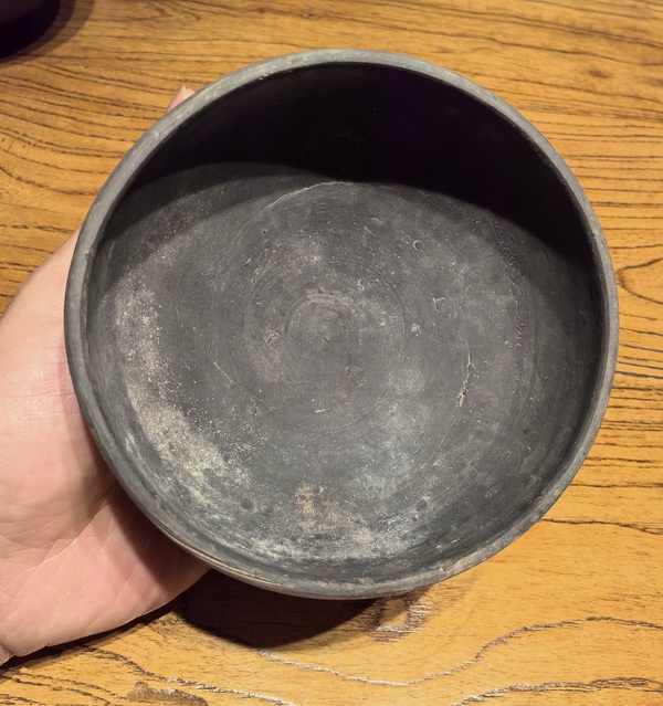 古玩陶瓷元黑陶茶盞拍賣,當前價格68元
