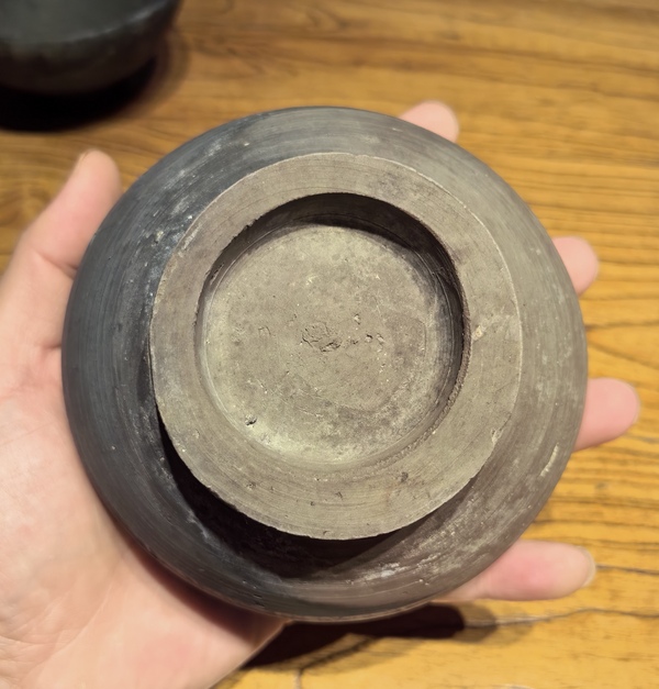 古玩陶瓷元黑陶茶盞拍賣,當前價格68元