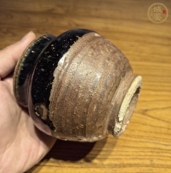 古玩陶瓷磁州窯窯變黑釉茶入真品鑒賞圖