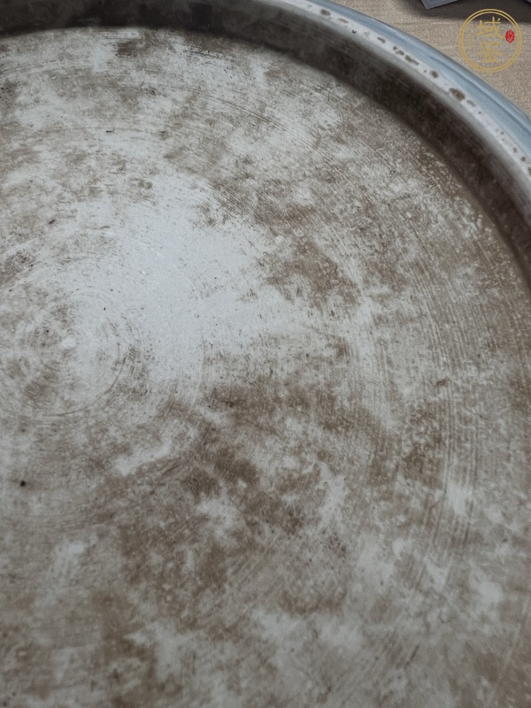 古玩陶瓷摩羯龍紋青花盤真品鑒賞圖