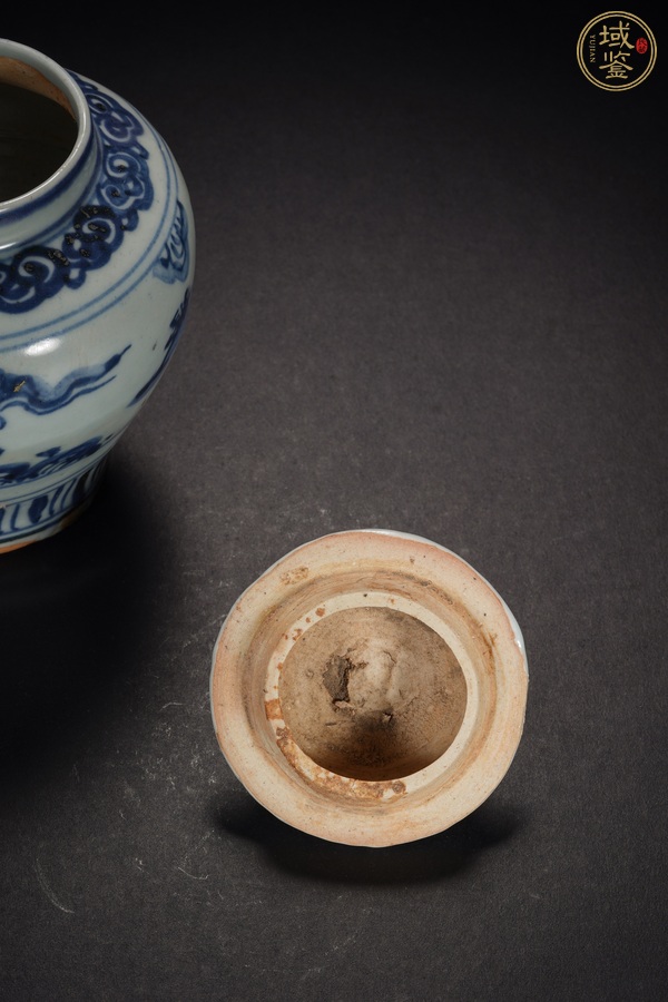 古玩陶瓷高士圖青花蓋罐真品鑒賞圖