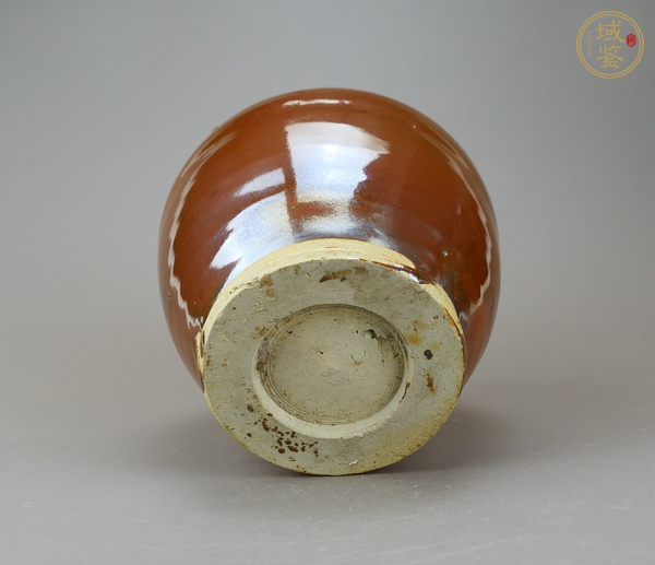古玩陶瓷定窯系紫金釉蓋罐真品鑒賞圖