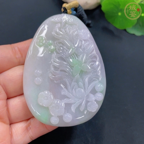 古玩玉器天然翡翠掛件真品鑒賞圖