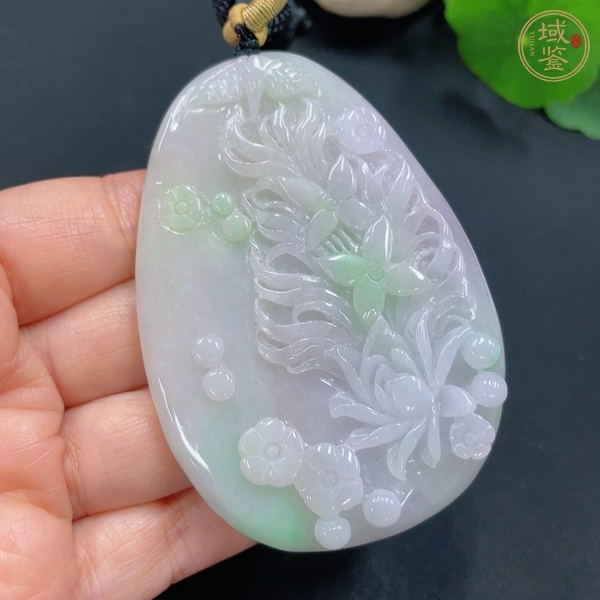 古玩玉器天然翡翠掛件真品鑒賞圖
