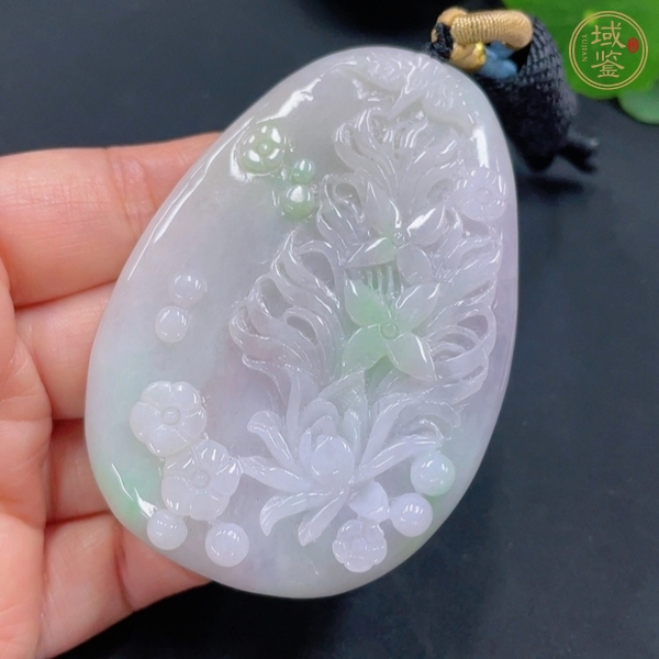 古玩玉器天然翡翠掛件真品鑒賞圖