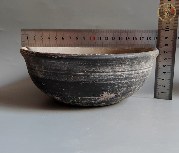 古玩陶瓷黑陶大碗真品鑒賞圖
