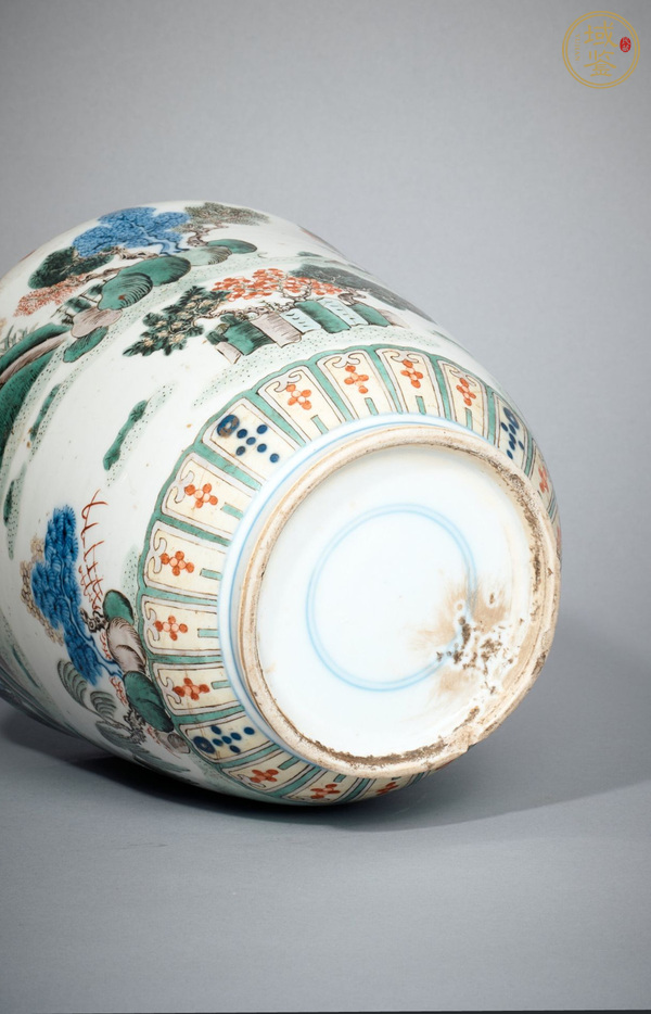 古玩陶瓷山水人物瓶真品鑒賞圖
