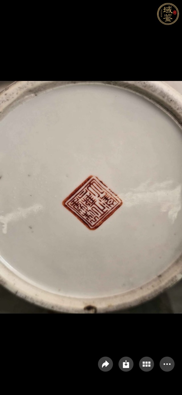 古玩陶瓷博古圖粉彩帽筒真品鑒賞圖