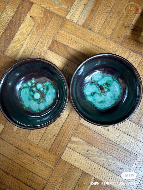 古玩陶瓷窯變釉小碗真品鑒賞圖