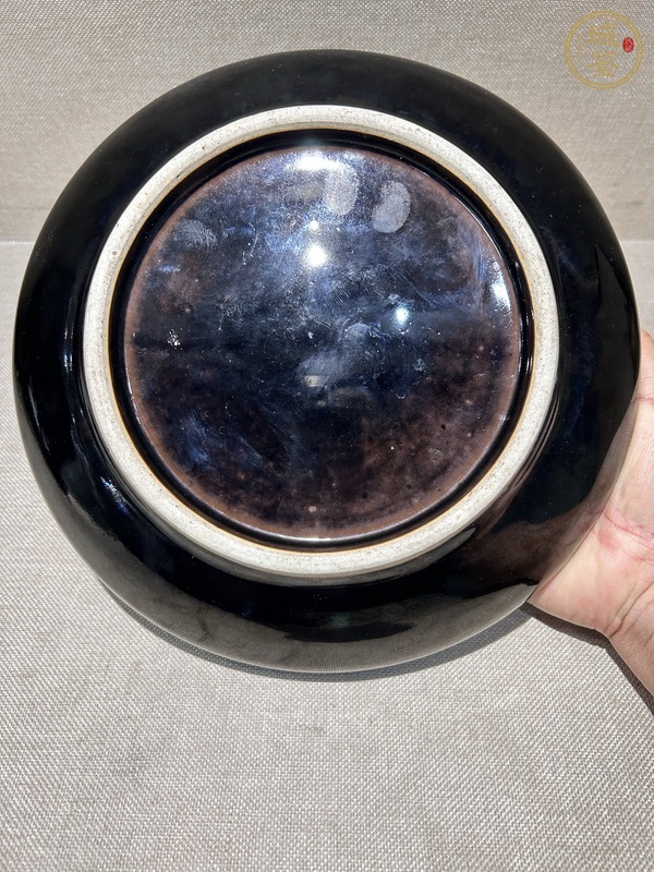 古玩陶瓷黑釉筆洗真品鑒賞圖