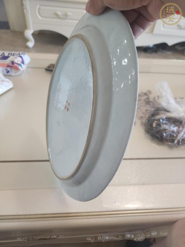 古玩陶瓷福壽紋粉彩盤真品鑒賞圖