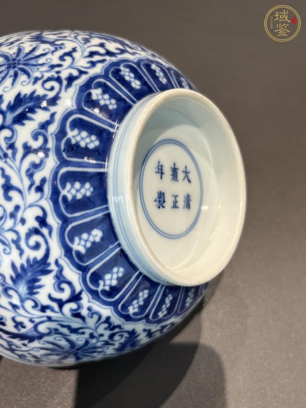 古玩陶瓷清雍正 青花纏枝花卉紋碗（安窯）真品鑒賞圖