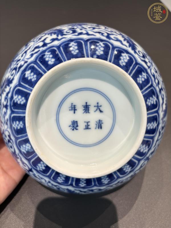 古玩陶瓷清雍正 青花纏枝花卉紋碗（安窯）真品鑒賞圖