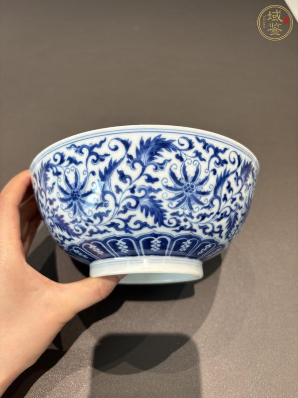 古玩陶瓷清雍正 青花纏枝花卉紋碗（安窯）真品鑒賞圖