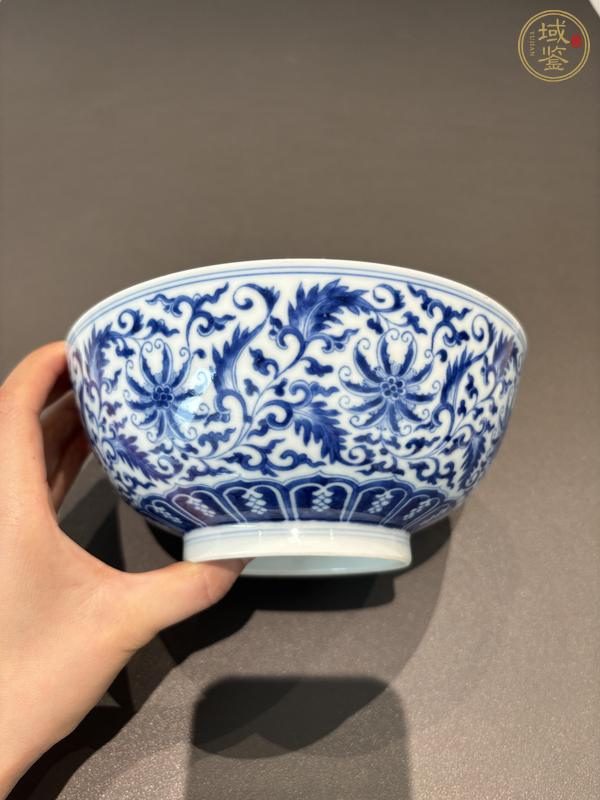 古玩陶瓷清雍正 青花纏枝花卉紋碗（安窯）真品鑒賞圖