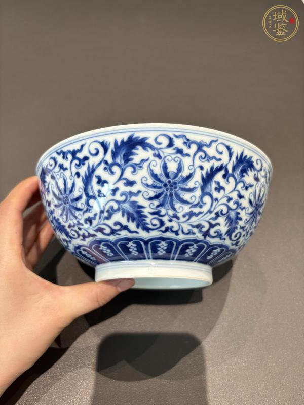 古玩陶瓷清雍正 青花纏枝花卉紋碗（安窯）真品鑒賞圖
