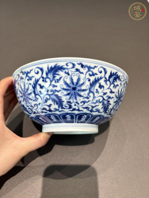 古玩陶瓷清雍正 青花纏枝花卉紋碗（安窯）真品鑒賞圖