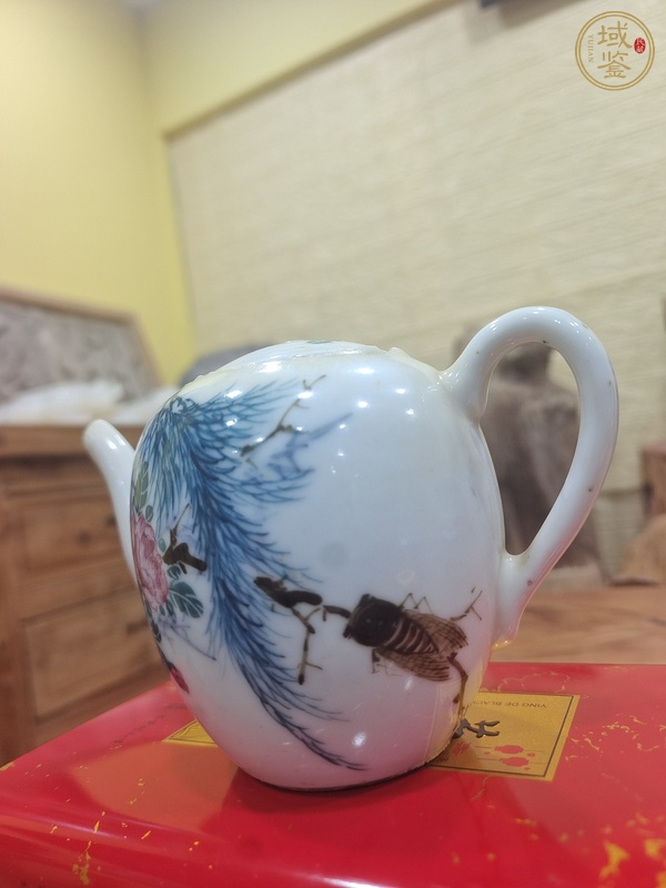 古玩陶瓷民國 釉中彩茶壺真品鑒賞圖