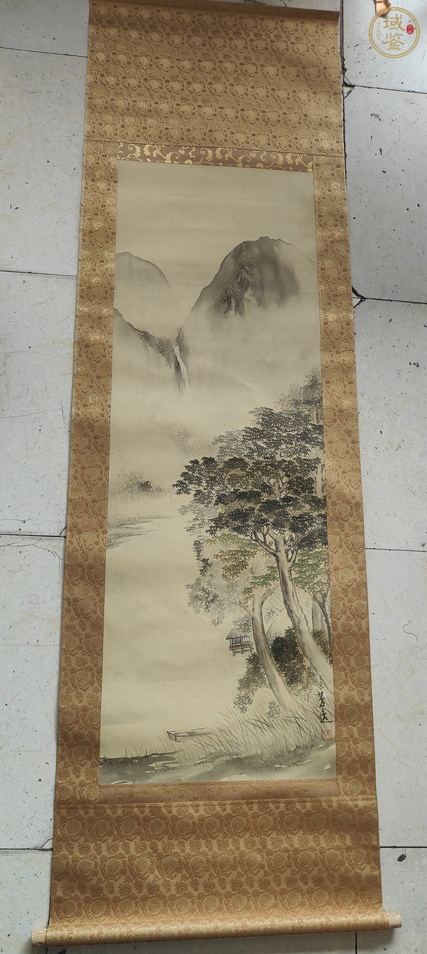 古玩芳逸絹本山水立軸真品鑒賞圖