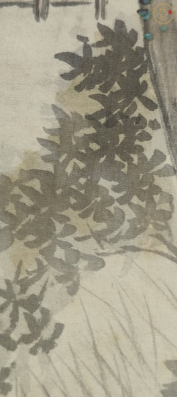 古玩字畫芳逸絹本山水立軸真品鑒賞圖