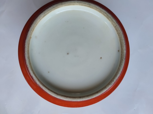 古玩陶瓷**紅釉描金圈足筒式香爐拍賣，當(dāng)前價格380元