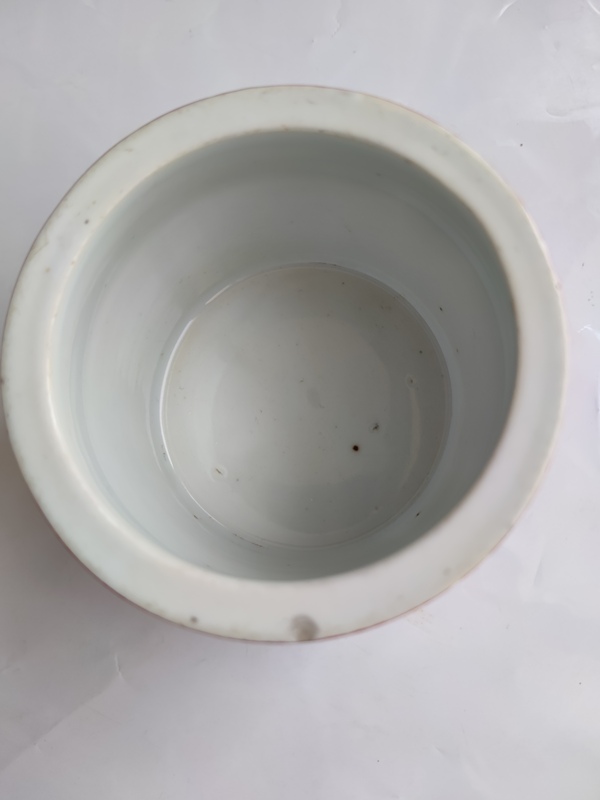 古玩轉賣**紅釉描金圈足筒式香爐拍賣，當前價格299元