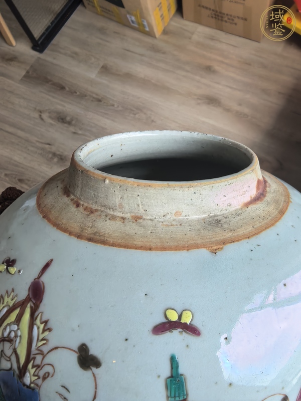 古玩陶瓷嬰戲紋粉彩罐真品鑒賞圖