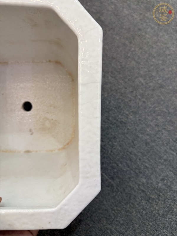 古玩陶瓷墨彩花盆真品鑒賞圖