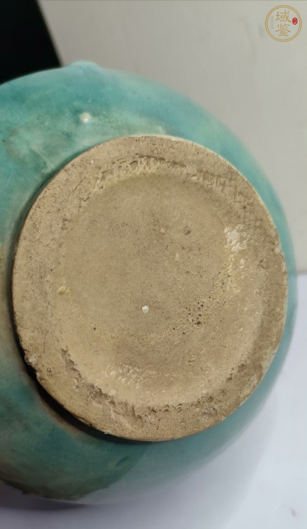 古玩陶瓷窯變綠釉瓶真品鑒賞圖