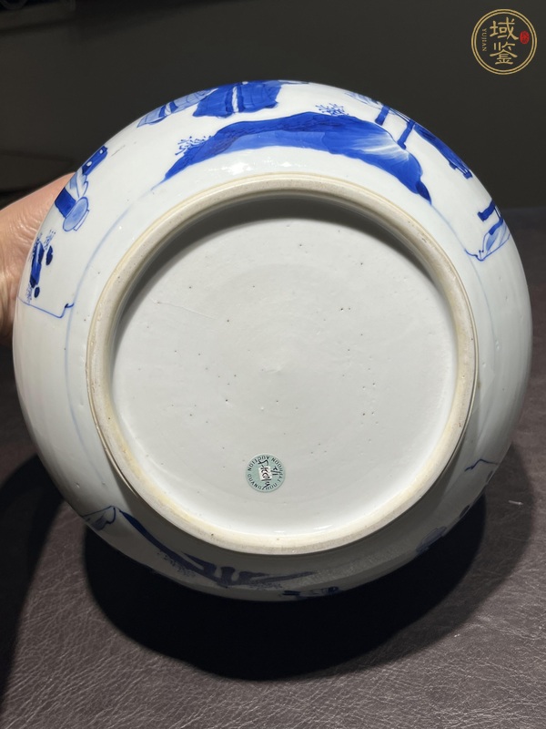 古玩陶瓷清康熙 青花人物紋粥罐真品鑒賞圖