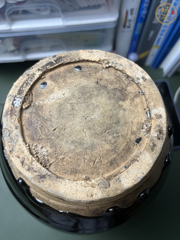 古玩陶瓷黑釉四系罐真品鑒賞圖