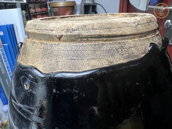 古玩陶瓷黑釉四系罐真品鑒賞圖