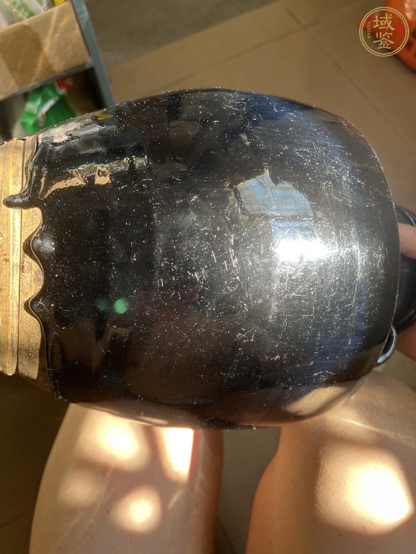 古玩陶瓷黑釉四系罐真品鑒賞圖