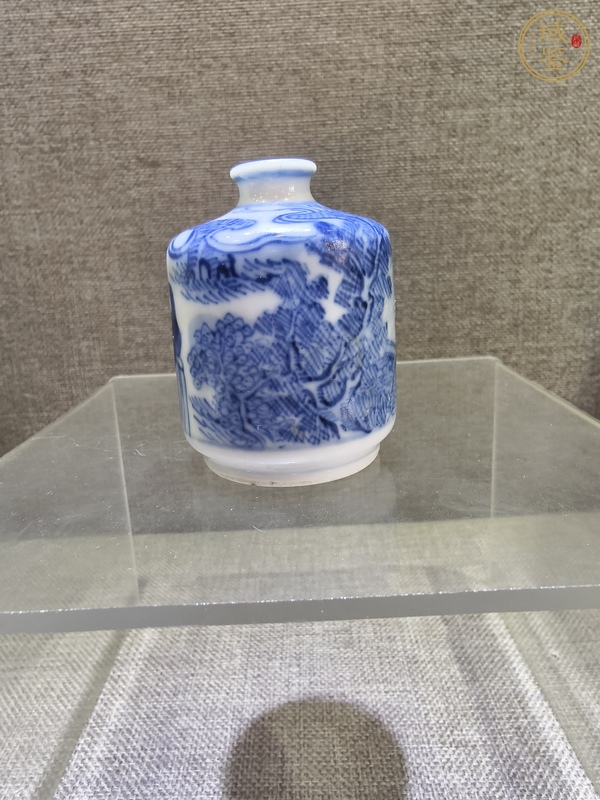 古玩陶瓷青花釉里紅人物紋鼻煙壺真品鑒賞圖