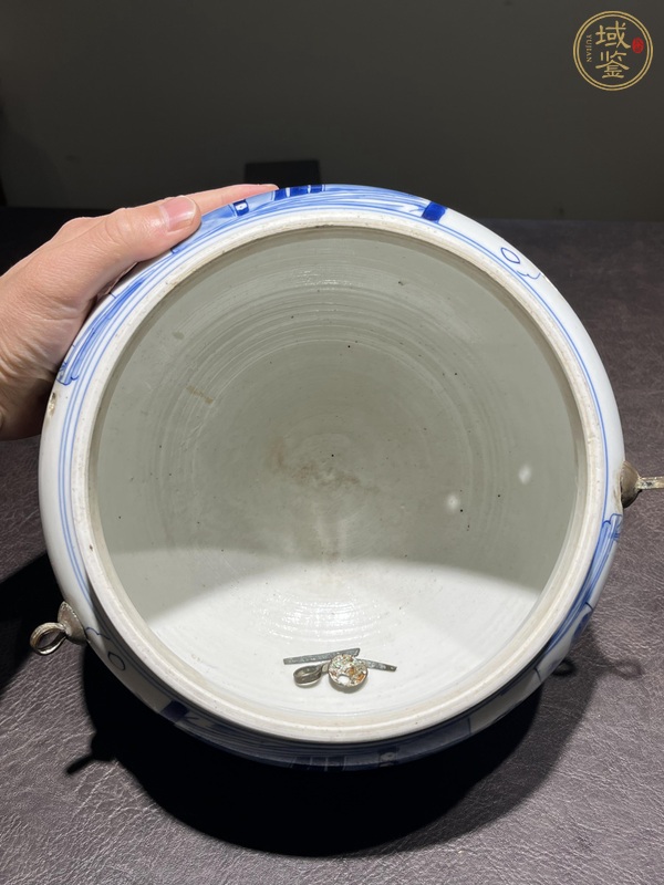 古玩陶瓷清康熙 青花人物紋粥罐真品鑒賞圖