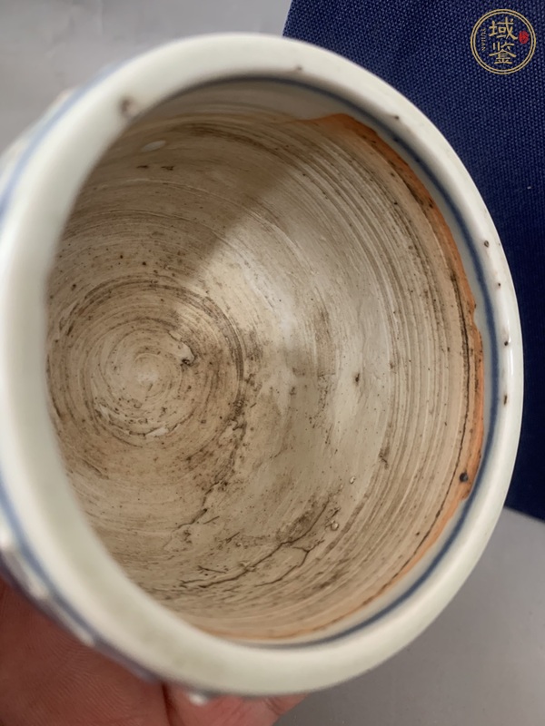 古玩陶瓷歲寒三友松竹梅青花三足筒式香爐真品鑒賞圖